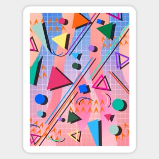 80s pop retro pattern 2 Sticker